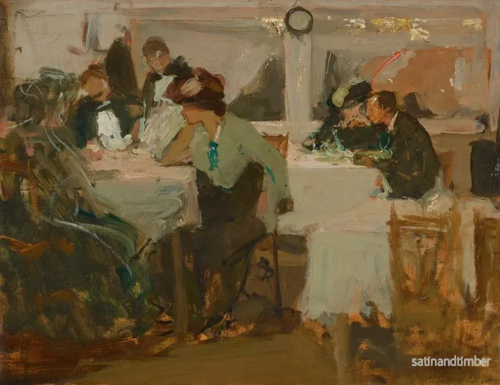 Reproduktion av målningen Café de Paris - Richard E Miller - Bild 2