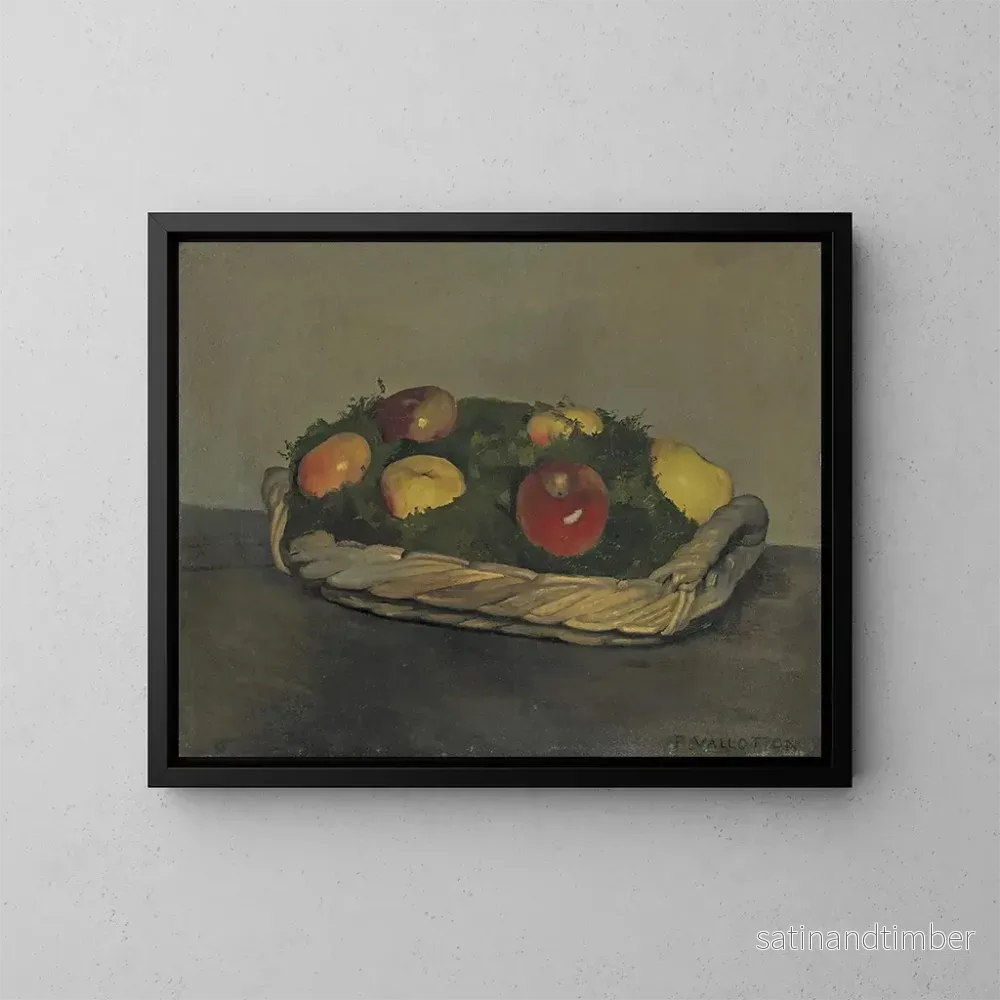 Reproduktion av målningen korg med röda och gula äpplen - Félix Vallotton