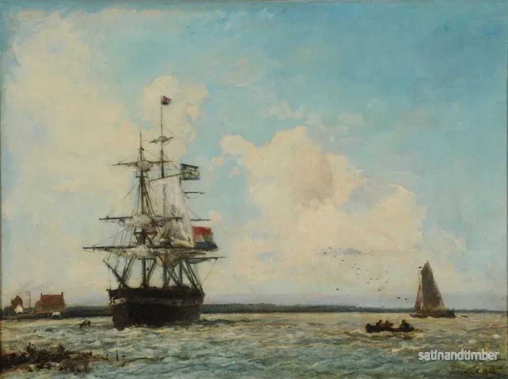 Reproduktion av målningen Le Grand Canal de Dordrecht - Johan Barthold Jongkind - Bild 2