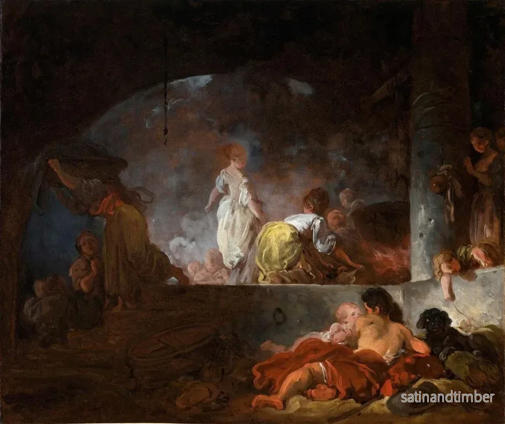 Reproduktion av målningen Les Blanchisseuses - Jean-Honoré Fragonard - Bild 2