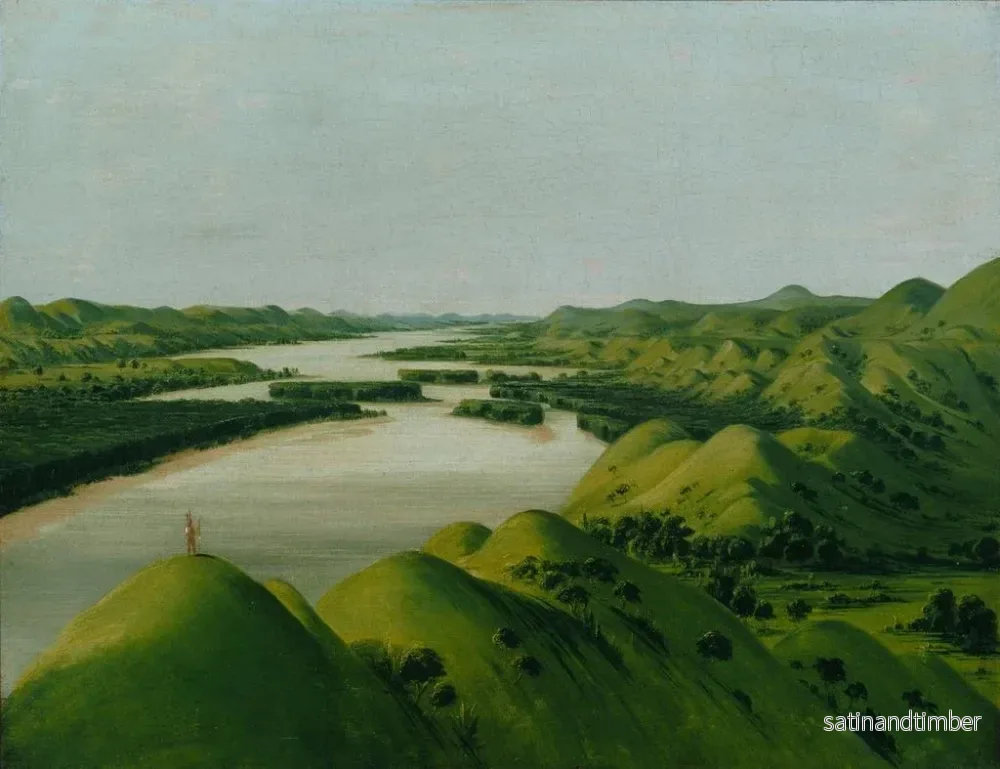 Reproduktion av målningen Falaises de rivière, 1320 miles ovanför Saint-Louis - George Catlin - Bild 2