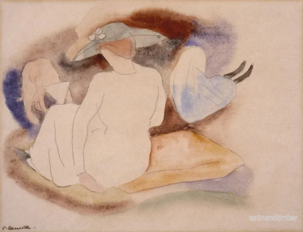 Reproduktion av målningen Femme au chapeau et deux figures - Charles Demuth - Bild 2