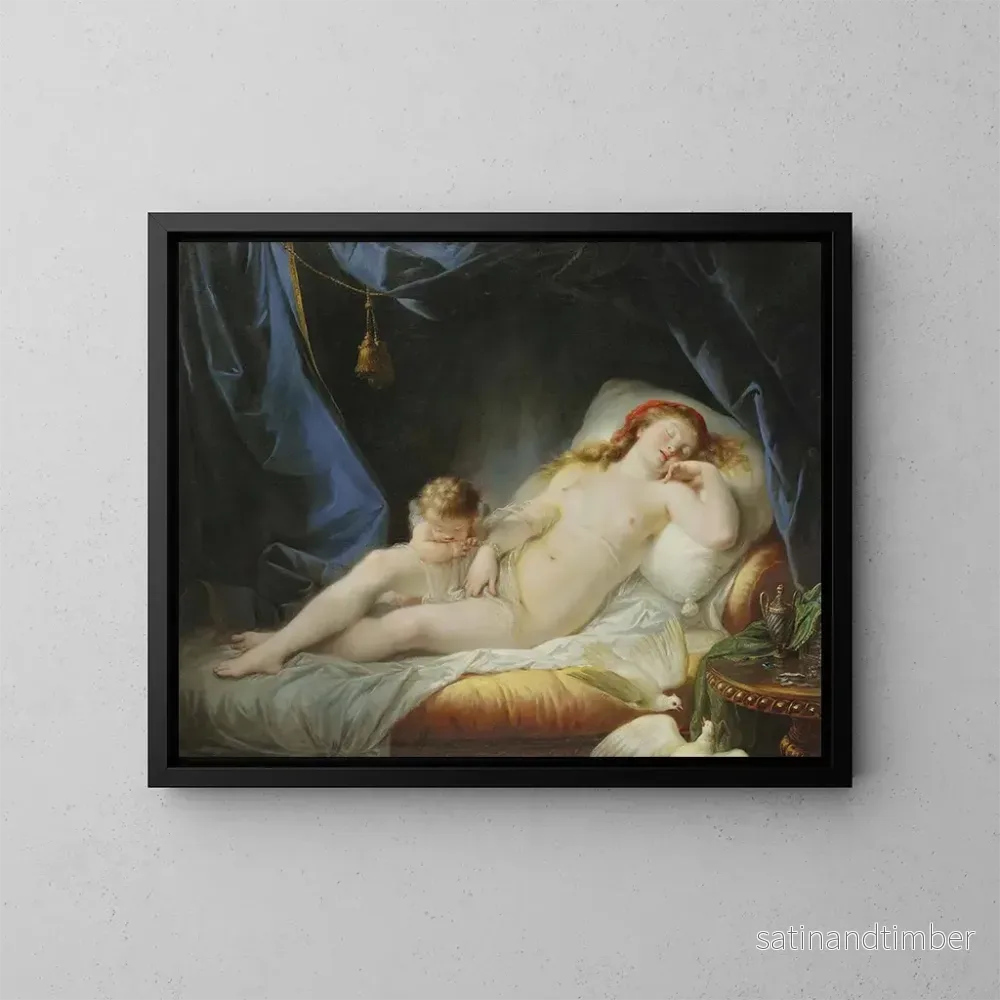Reproduktion av målningen Venus som sover - Jean-Baptiste Regnault