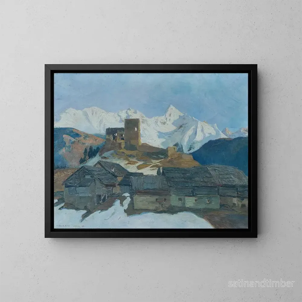 Reproduktion av målningen Vinter i Ladis, Tyrol - Mathilde SittaAll
