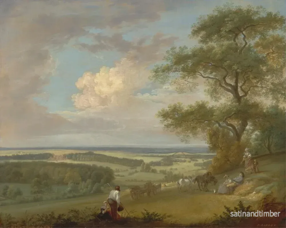 Reproduktion av målningen Hackwood Park, Hampshire - Paul Sandby - Bild 2