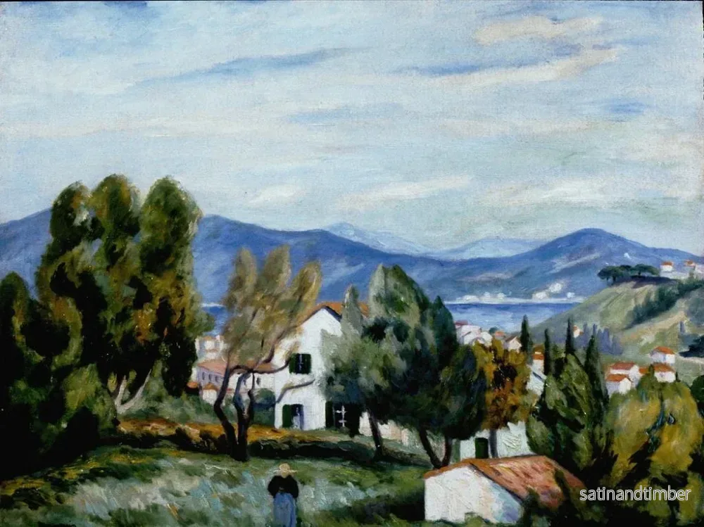 Reproduktion av målningen av Saint-Tropez sedd från Vildrac-huset - Henri Manguin - Bild 2