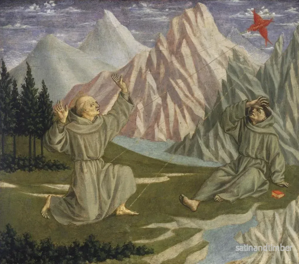 Reproduktion av målningen av Saint François som mottar stigmata - Domenico Veneziano - Bild 2