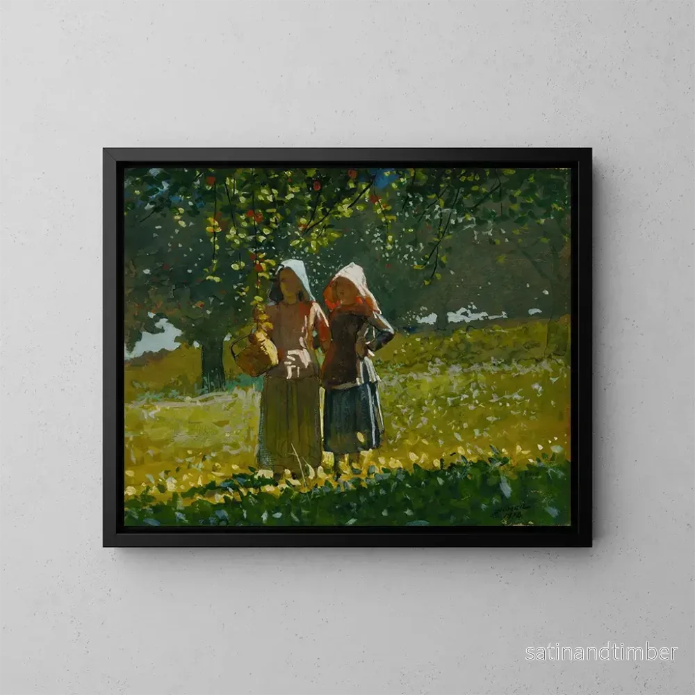 Reproduktion av målningen La cueillette des pommes - Winslow Homer