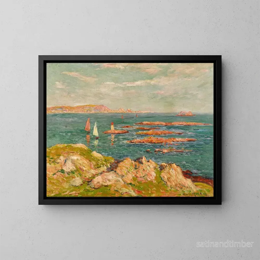 Reproduktion av målningen Voile blanche, voile rouge i Bretagne – Henry Moret Reproduktion av målningen Voile blanche, voile rouge i Bretagne – Henry Moret