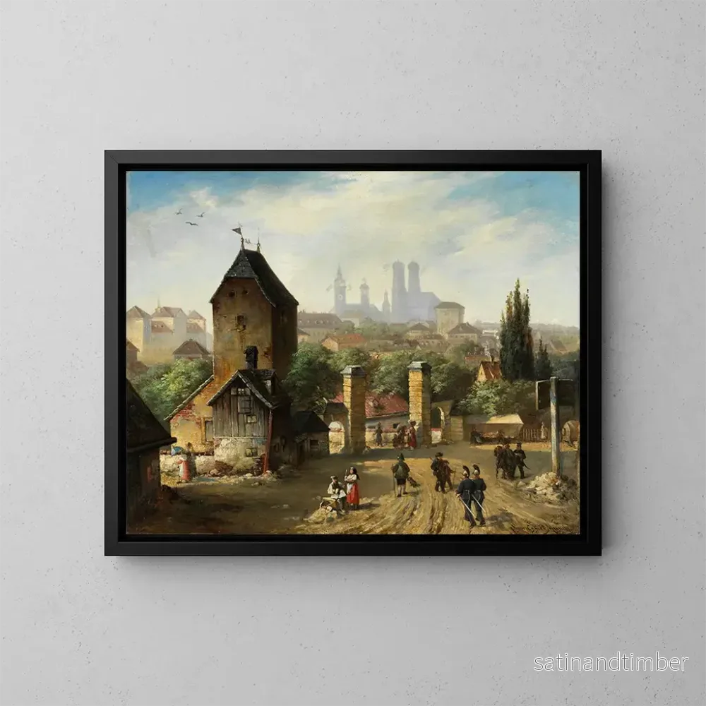 Reproduktion av målningen Vue de Munich – Sigmund Eggert Reproduktion av målningen Vue de Munich – Sigmund Eggert