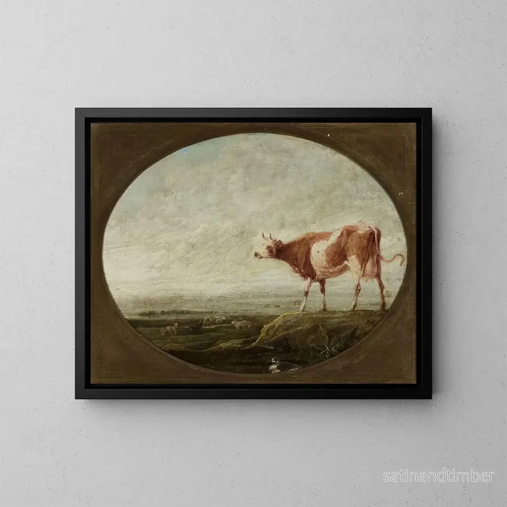 Reproduktion av målningen Vache dans le pré - François Ryckhals