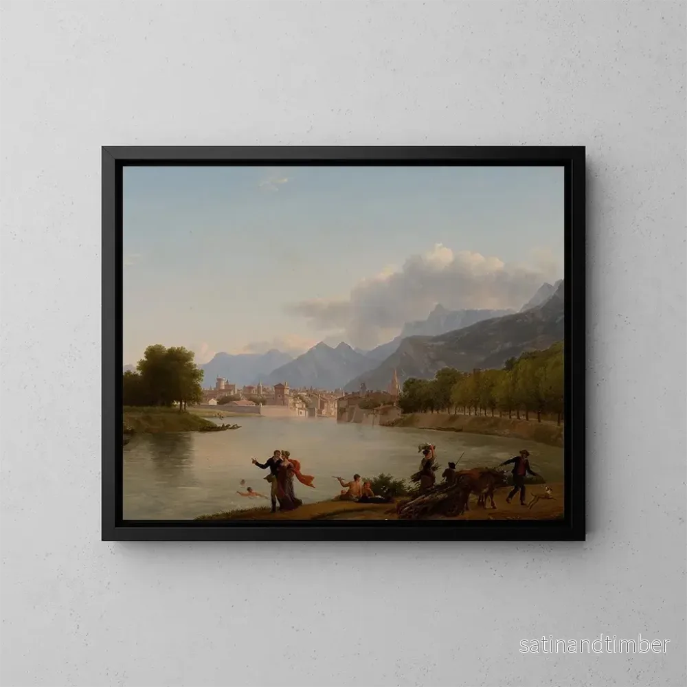 Reproduktion av målningen Grenoble - Jean-Joseph-Xavier Bidauld