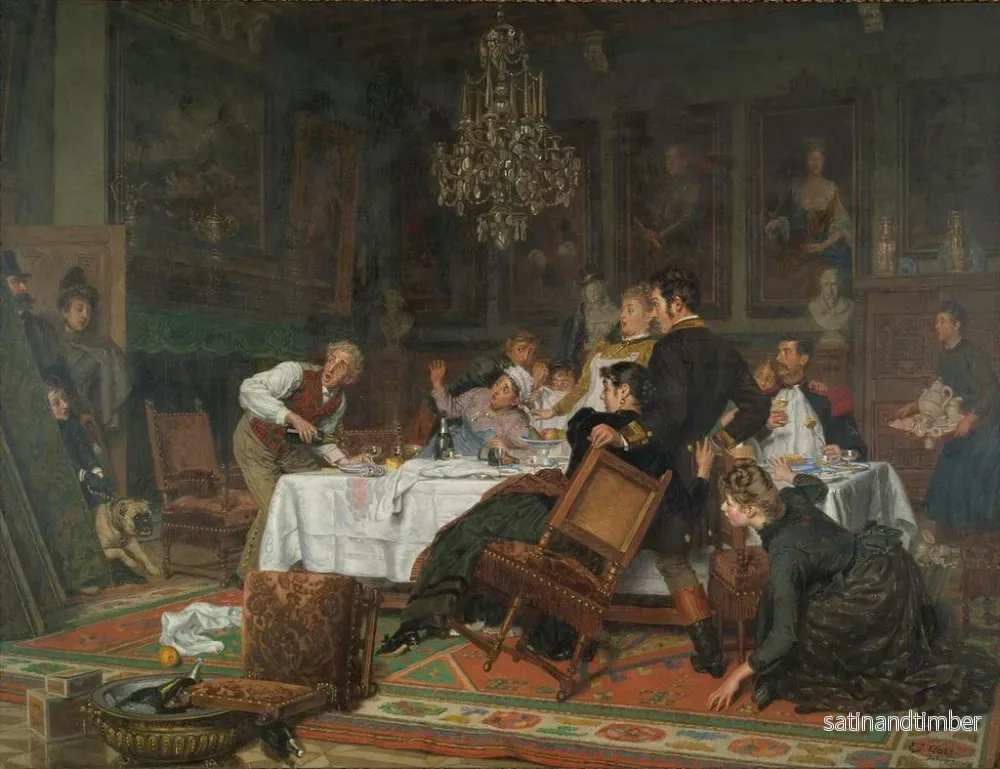 Reproduktion av målningen La surprise de l'arrivée inattendue des maîtres - Evert Jan Boks - Bild 2