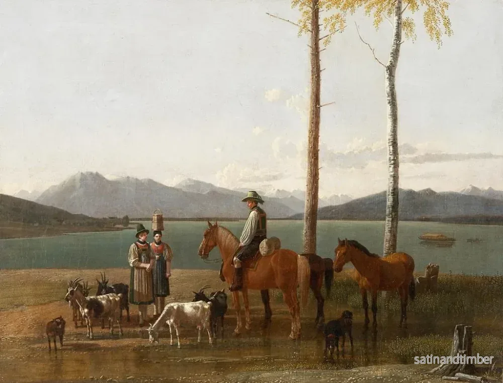 Reproduktion av målningen Morgon vid Tegernsee - Wilhelm von Kobell - Bild 2