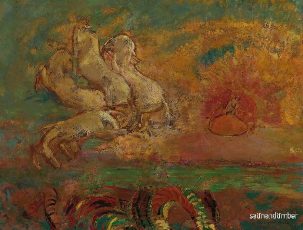 Reproduktion av målningen Le Char d'Apollon et le Dragon - Odilon Redon - Bild 2