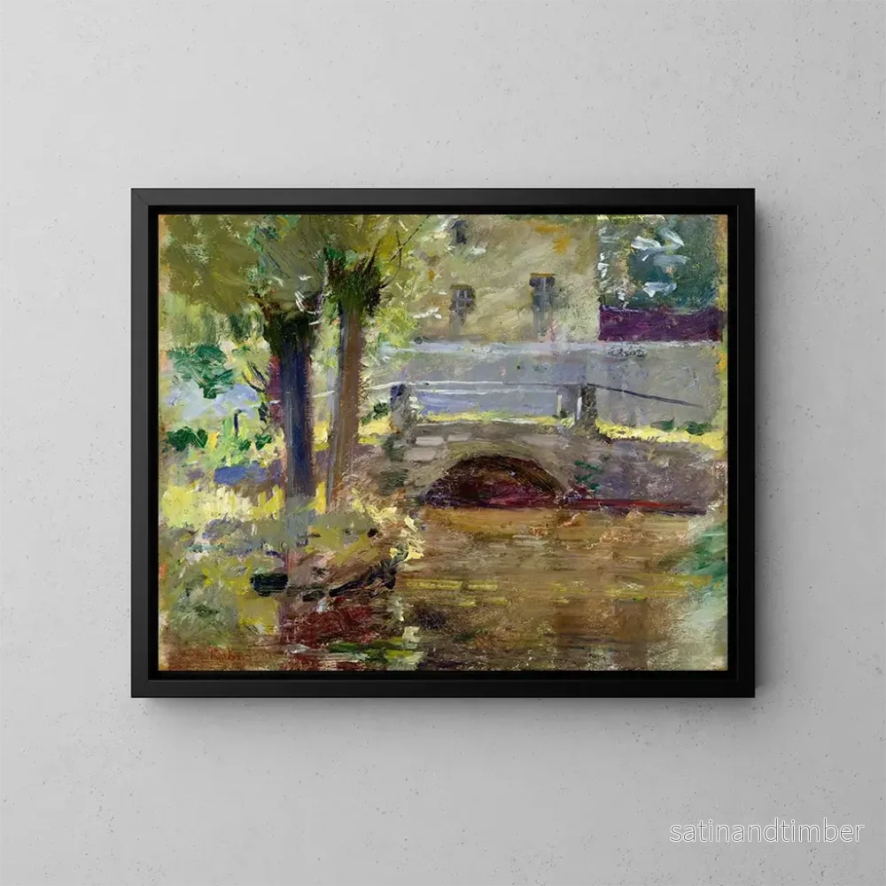 Reproduktion av målningen Le Pont à Giverny - Theodore Robinson