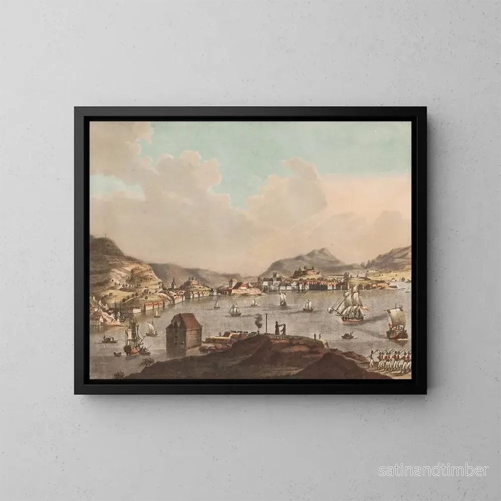 Reproduktion av målningen La ville de Bergen - Georg Haas