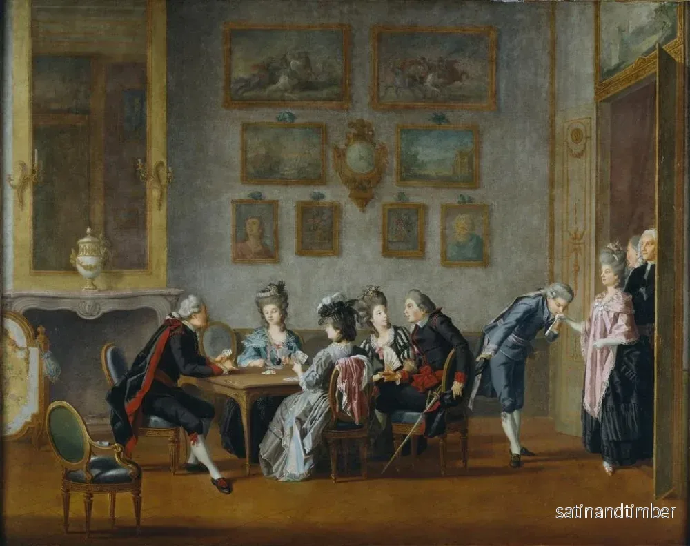 Reproduktion av målningen Fête de cartes hos Elis Schrderheim - Pehr Hilleström - Bild 2
