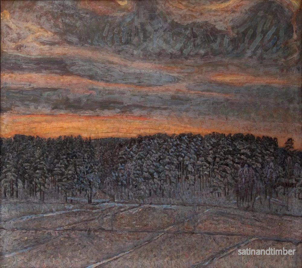 Reproduktion av målningen Landskapslandskap snöigt - Herman Norrman - Bild 2