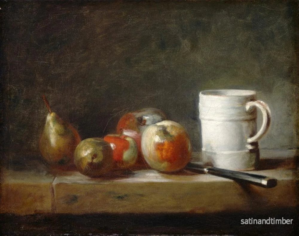 Reproduktion av målningen av stilleben med en vit kopp - Jean Siméon Chardin - Bild 2