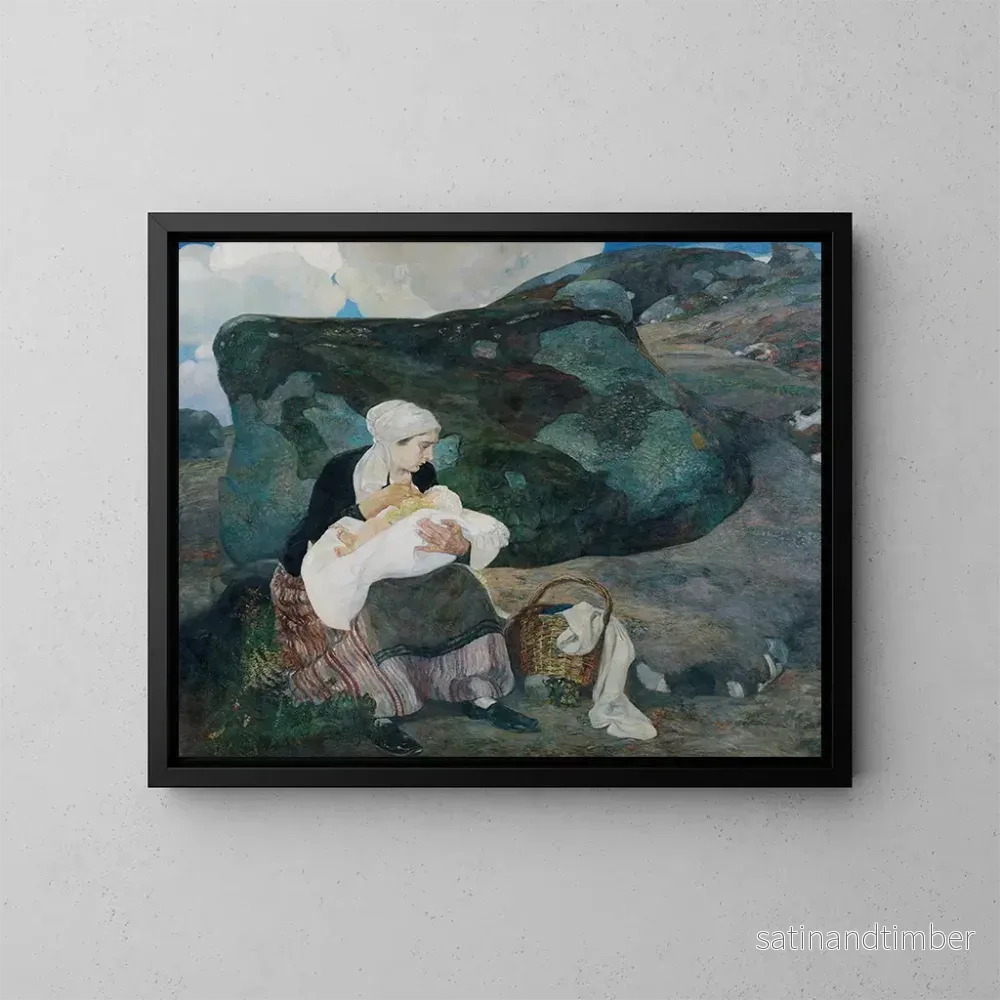 Reproduktion av målningen Le repos - Franz Wilhelm Jäger