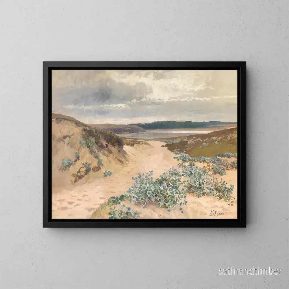 Reproduktion av målningen Landskap av sanddyner i Bretagne – Marie Egner Reproduktion av målningen Landskap av sanddyner i Bretagne – Marie Egner