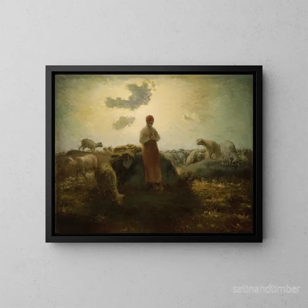 Reproduktion av målningen Le Gardien du troupeau – Jean-François Millet Reproduktion av målningen Le Gardien du troupeau – Jean-François Millet
