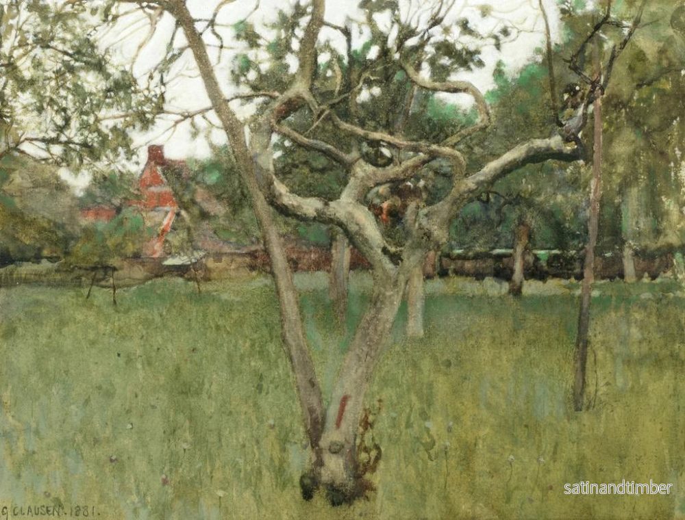 Reproduktion av målningen av landskapsträdgård - Sir George Clausen - Bild 2