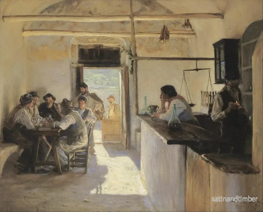 Reproduktion av målningen Osteria à Ravello - Peder Severin Krøyer - Bild 2
