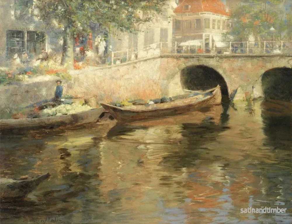 Reproduktion av målningen Pont à Alkmaar - Frederick Hall - Bild 2