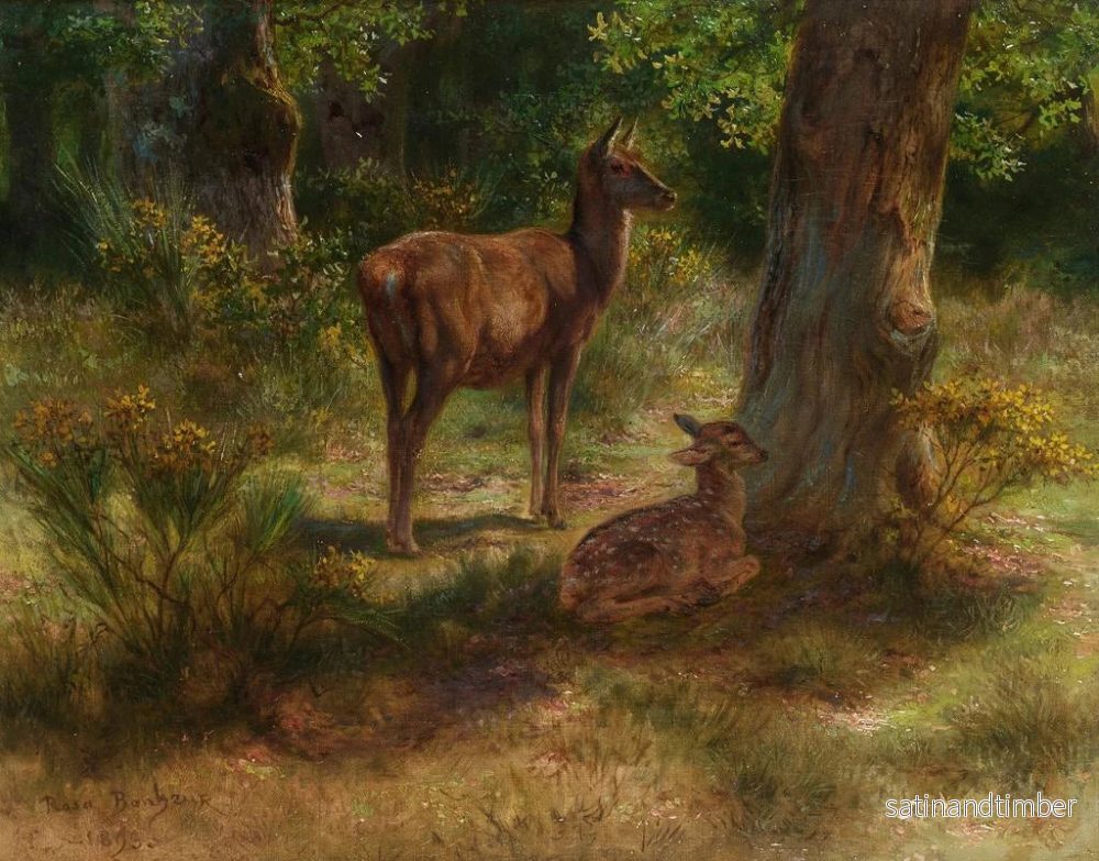Reproduktion av målningen av hjortarna och rovfåglarna i en skog - Rosa Bonheur - Bild 2