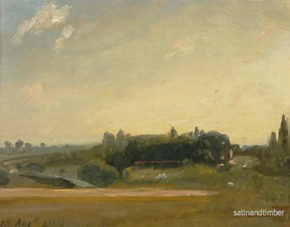 Reproduktion av målningen Utsikt mot prästgården i East Bergholt - John Constable - Bild 2