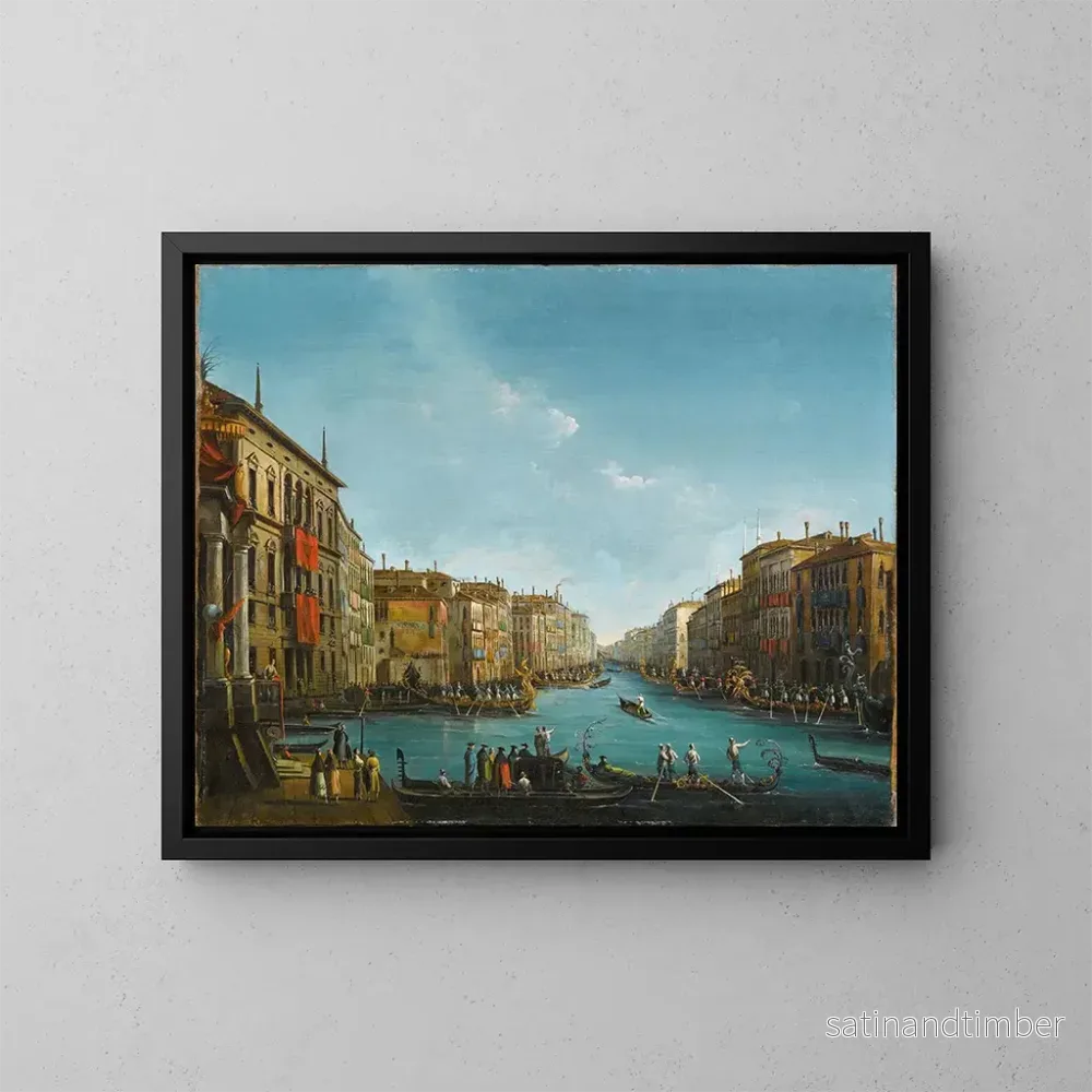Reproduktion av målningen La régate sur le Grand Canal à Venise – Giuseppe Bernardino Bison Reproduktion av målningen La régate sur le Grand Canal à Venise – Giuseppe Bernardino Bison