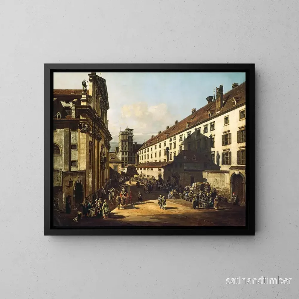 Reproduktion av målningen av Dominikanska kyrkan i Wien - Canaletto