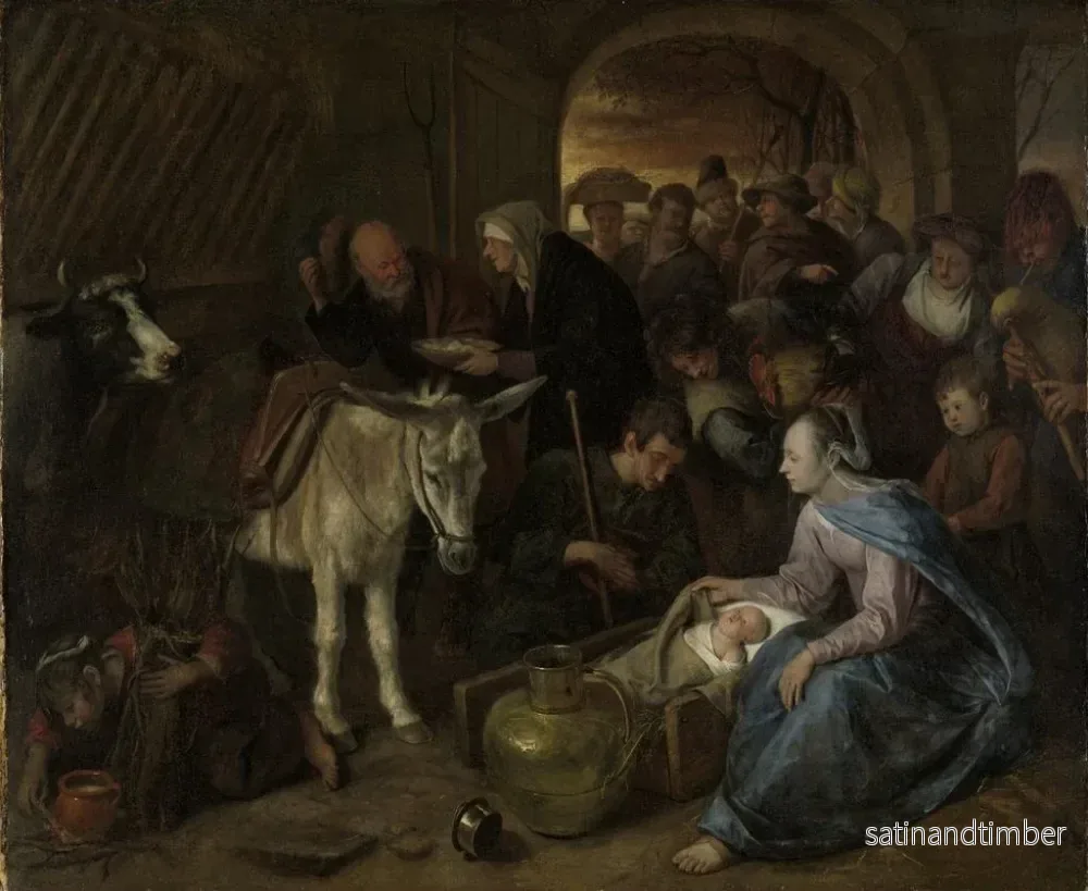 Reproduktion av målningen L'adoration des bergers - Jan Steen - Bild 2
