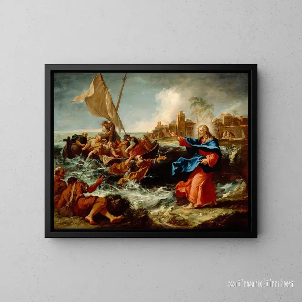 Reproduktion av målningen La Pêche miraculeuse - Sebastiano Ricci