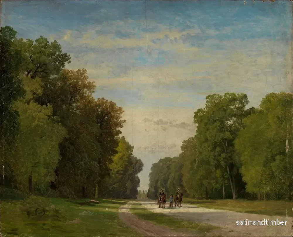 Reproduktion av målningen Allée nära Fontainebleau - Georg Eduard Otto Saal - Bild 2