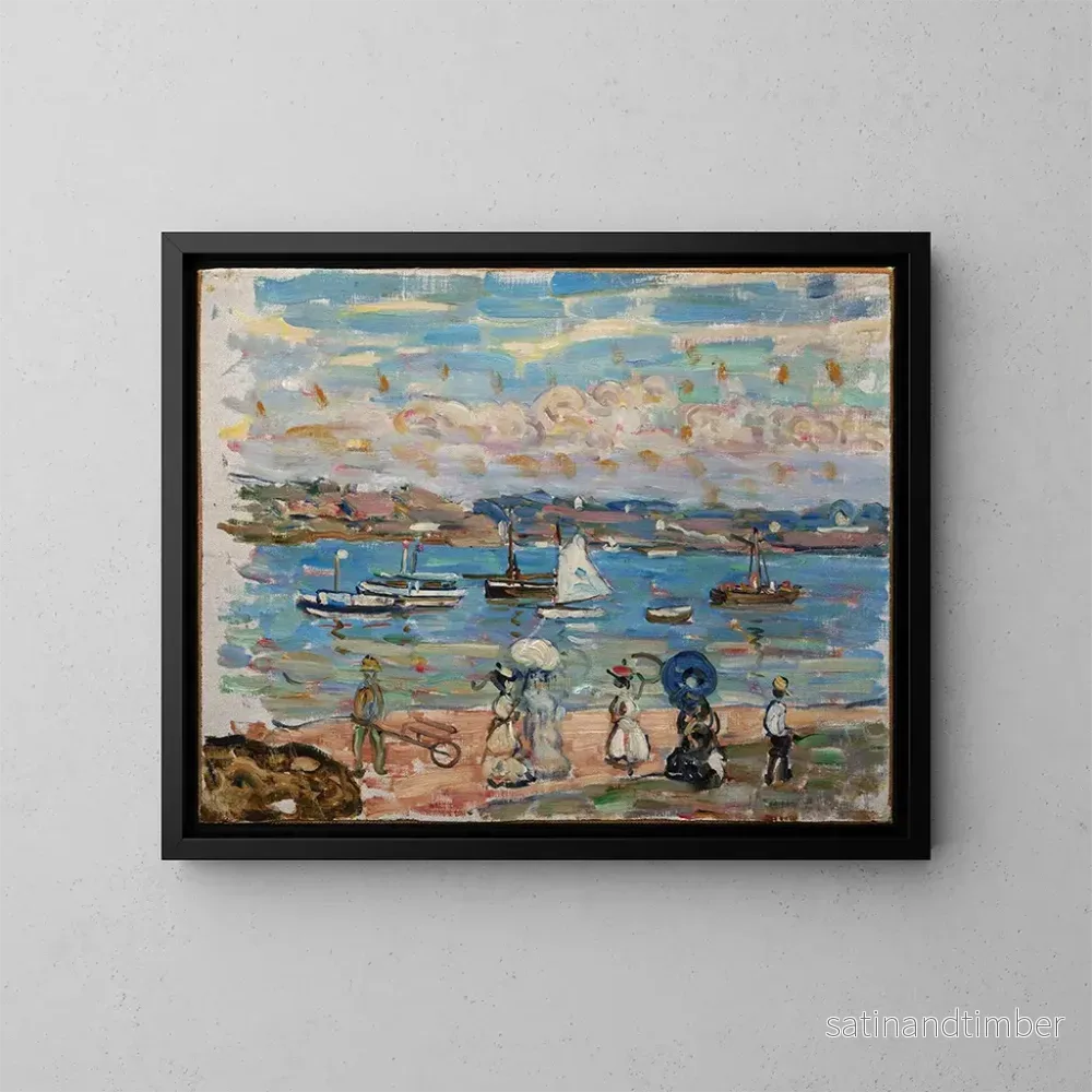 Reproduktion av målningen Promenad vid havskanten - Maurice Prendergast