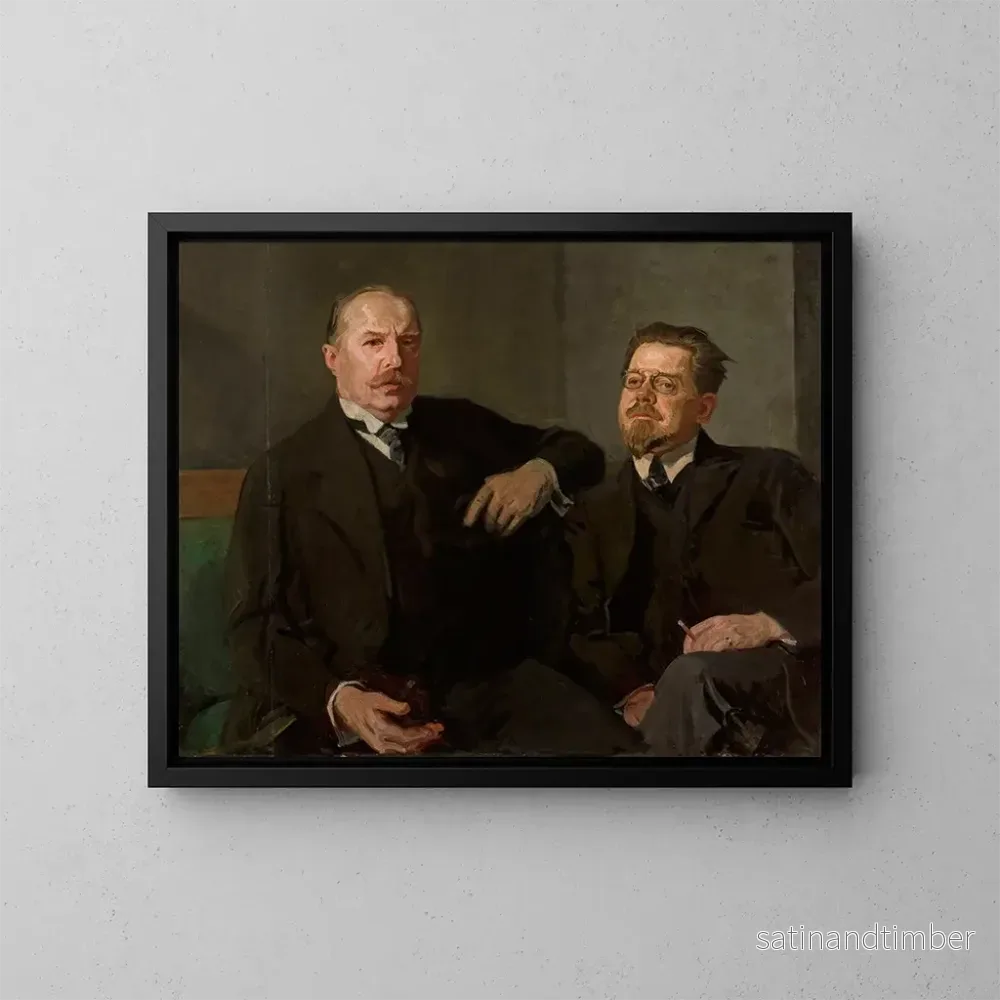 Reproduktion av målningen porträtt av Weysenhoff och Władysław Reymont - Stanisław Lentz