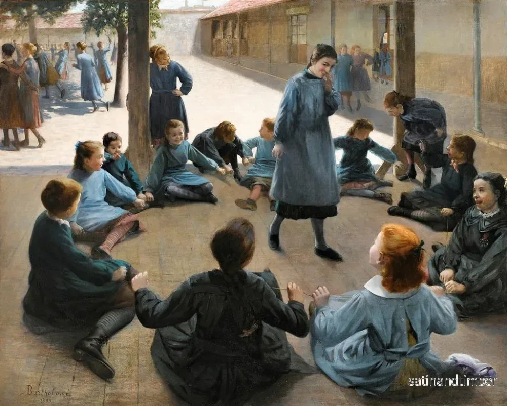 Reproduktion av målningen Le Jeu de la fouine - Paul-Albert Bartholomé - Bild 2
