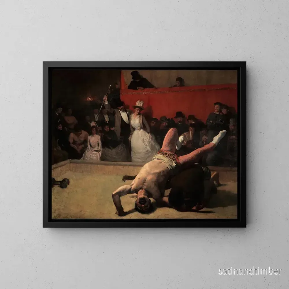 Reproduktion av målningen Les lutteurs, scen från Neuilly-festen - Carl Ernst von Stetten