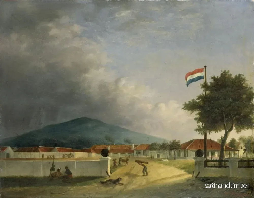 Reproduktion av målningen La sucrerie de Kedawong près de Pasuruan, Java - H. Th. Hesselaar - Bild 2