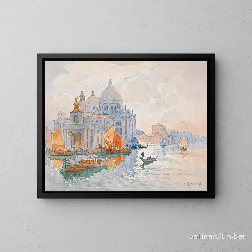 Reproduktion av målningen Basilique Santa Maria della Salute, Venedig – Konstantin Ivanovich Gorbatov Reproduktion av målningen Basilique Santa Maria della Salute, Venedig – Konstantin Ivanovich Gorbatov