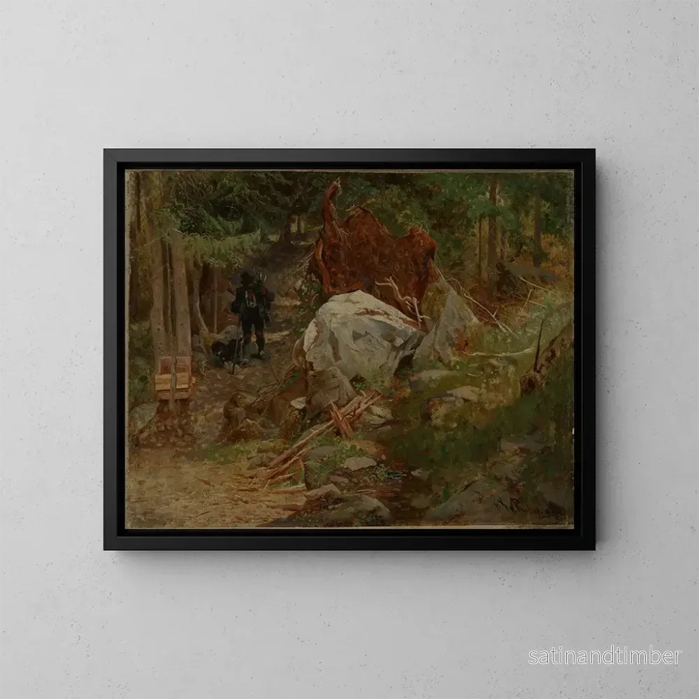Reproduktion av målningen I skogen nära Taufers i Pustertal – Franz Xaver von Riedmüller Reproduktion av målningen I skogen nära Taufers i Pustertal – Franz Xaver von Riedmüller