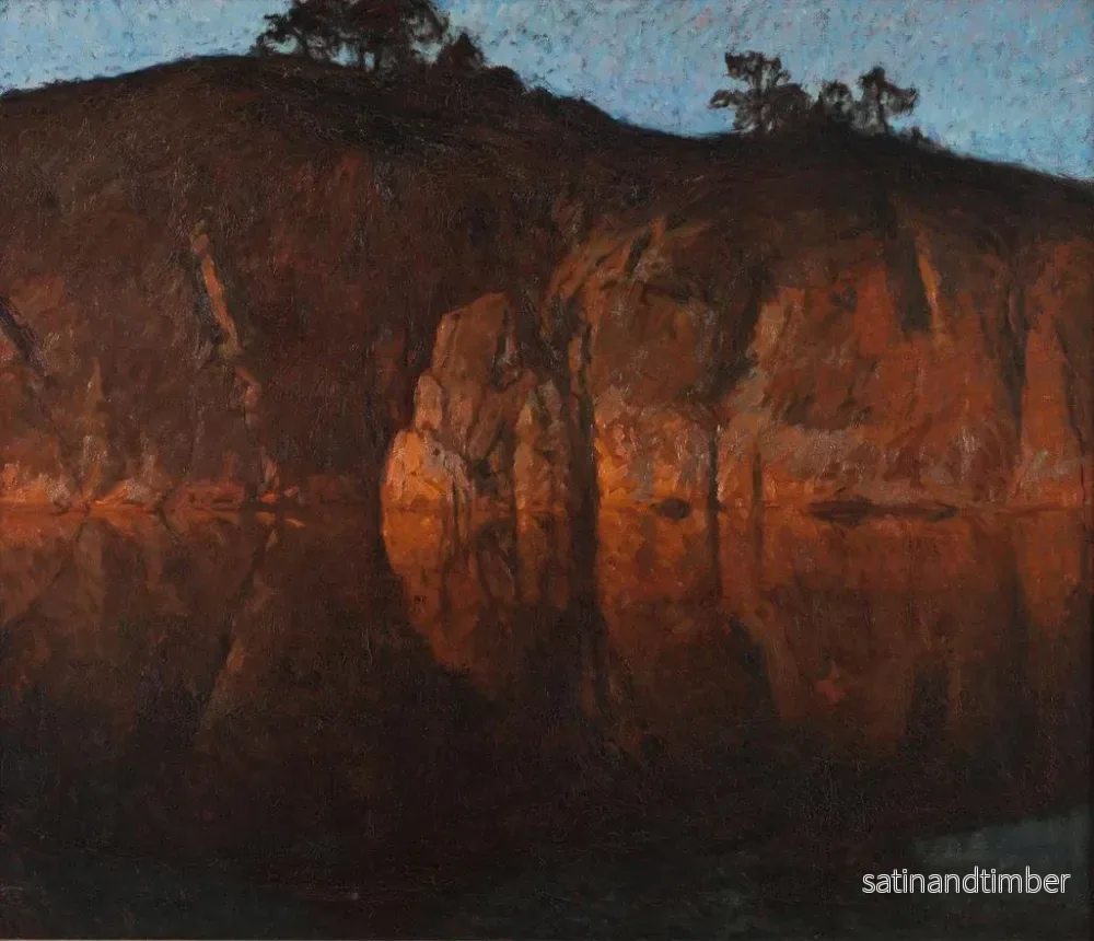 Reproduktion av målningen Efter solnedgången, motiv av skärgården - Gottfrid Kallstenius - Bild 2