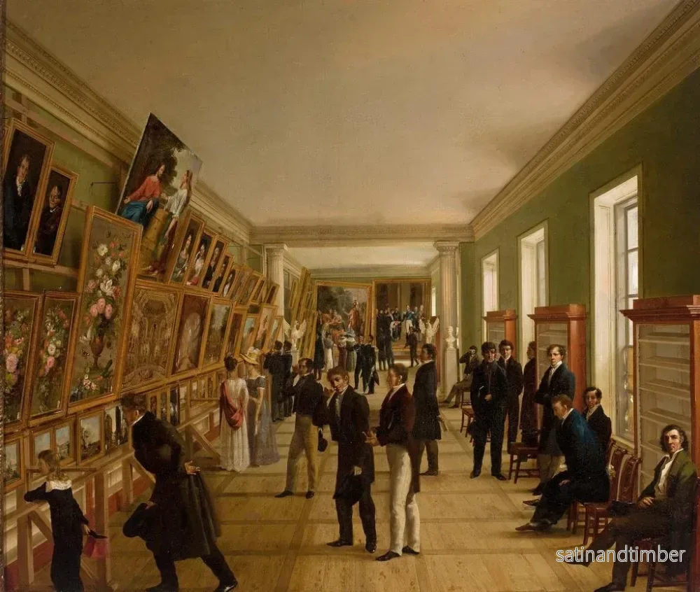Reproduktion av målningen Exposition des beaux-arts à Varsovie en 1828 - Wincenty Kasprzycki - Bild 2