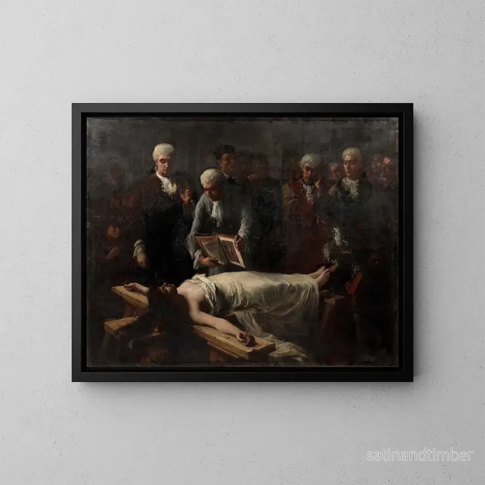 Reproduktion av målningen En extatisk i prövningen av korsfästelsen på 1700-talet - Georges Moreau de Tours