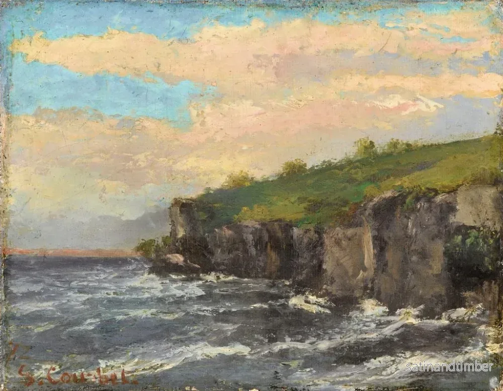 Reproduktion av målningen Falaises au bord de l'eau - Gustave Courbet - Bild 2