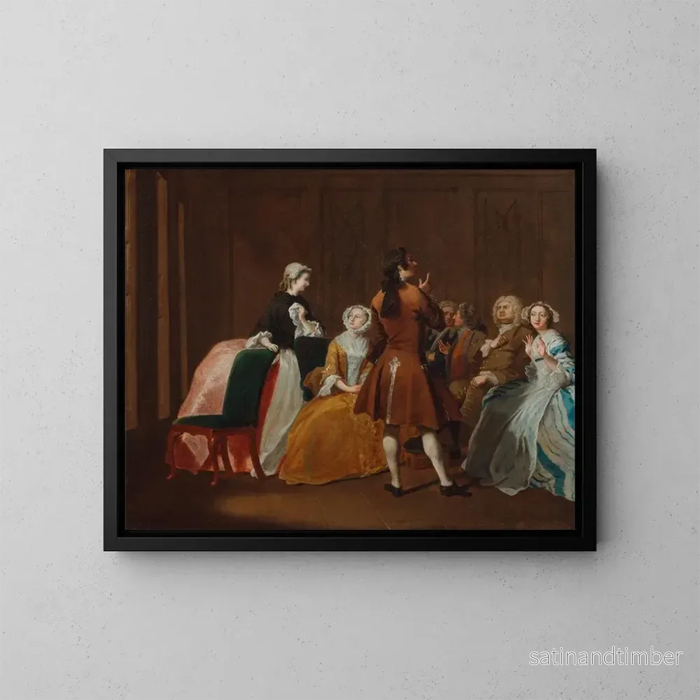 Reproduktion av målningen La famille Harlowe dans Clarisse av Samuel Richardson – Joseph Highmore Reproduktion av målningen La famille Harlowe dans Clarisse av Samuel Richardson – Joseph Highmore