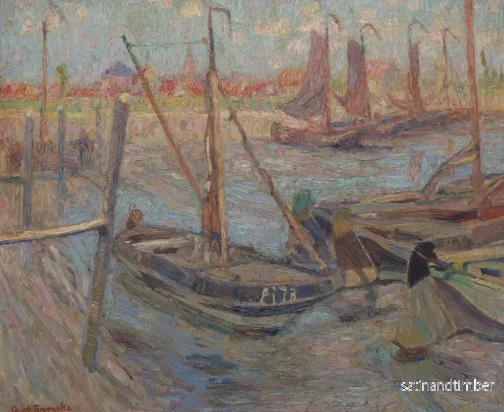 Reproduktion av målningen Havendok i Gand-Terneuzen - Constant Permeke - Bild 2